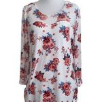 No Boundaries  XL white floral blouse Photo 1