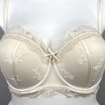 Honey Birdette Daisy Balconette Bra US 40G Padded Lined Molded Underwire Ivory Size undefined Photo 7