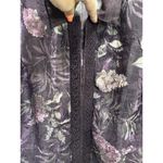 R & M Richards  Chiffon Plum/Green‎ Floral 3/4 Sleeve Open Cardigan Size Petite Photo 2