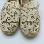 Soludos Womens Cream Tulip Lace Espadrille Slip On Flat Loafer Shoes Size 9 Photo 2