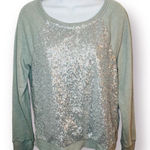 Apt. 9  Long Sleeve Sequin Front Embellished Sweatshirt Grey S Photo 0