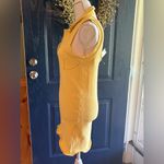 ZARA Yellow Knit Dress size M with Open Back. NWT Photo 2
