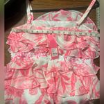 Lilly Pulitzer Olive Top - Pink & white- Resort White Caliente Print, Size 10 Photo 3