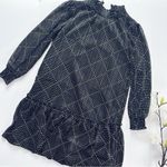 J.Crew NEW Factory Ruffle Tiered Mini Dress Black Light Khaki Photo 7