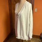 Aerie  Vacay Every Day VNeck Sweatshirt Oatmeal Off-White Oversized Cozy Pullover Photo 13