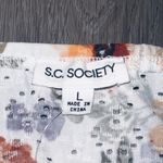 S.C Society Women’s Ruched Floral Summer Short Sleeve Top Size Large New Photo 3