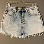 Forever 21 Light Wash Button Up Fly High Rise Shorts Size 29 Photo 0
