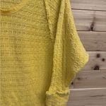 We The Free  Size Medium Bright Yellow Thein Hacci V Neck Lightweight Sweater Photo 6