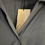 ZARA Flowy Cropped Blue Top Photo 3