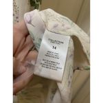 Favorite Daughter Dress Womens 14 Floral White Spring Vineyard Midi Puff Sleeve Photo 4