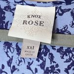 Knox Rose Periwinkle Floral 1/2-Sleeve Peasant Style Top Boho Cottagecore, XXL Photo 7