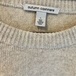 autumn cashmere Cropped Boxy Crewneck Beige Knit Sweater | L Photo 1