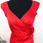 Nanette Lepore Glass Heart Side Tie Bow Sheath Red Dress Photo 3