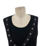 Tripp NYC Tripp NYC Black Grommet Harness Buckle Sleeveless Tank Dress Size Small Photo 3
