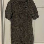 Leo & Nicole Leo Nicole Womens Cowlneck Sweater Dress Sz Medium Gray Hemline Shirt Sleeve GUC Photo 0