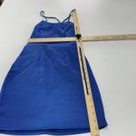superdown Dress Womens XXS Blue Yve Satin Strappy Mini Bodycon Party Cocktail Photo 6