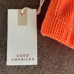 Good American Always Fits Bandeau Swim Top Crinkle Orange Cream Photo 3