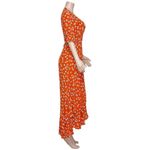 Ganni  Silvery Crepe Wrap Maxi Dress, Big Red Apple, FR36/US4 Photo 7