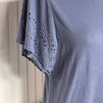 Gap Blue Crew Neck Lace Short Sleeve Top Photo 1