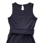 Derek Heart Black Jumpsuit Women’s Size M Side White Stripe Belted Sleeves Photo 6