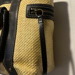 Coach  woven tote with black leather Photo 2