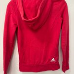 Adidas Women's Raspberry Pink Cotton Blend Logo Zip Up Hoodie XS Photo 8