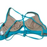 Shade & Shore Women's Teal Twisted Keyhole Bikini Top - Size 36B - NWT Photo 5