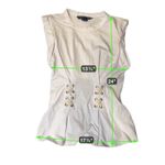 Veronica Beard Jeans White Sleeveless Lace Up Corset Detail Top Size Small Photo 1