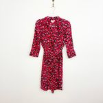L'Agence L’AGENCE Stella Silk Leopard Print Shirtdress Pink Red Photo 1