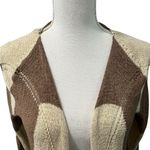 Foreign Exchange Chevron Colorblock Knit Open Cardigan Duster Sweater M Photo 2