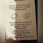 Alfred Angelo Marine Blue Sheer Baby Doll/Shift Midi Dress Sz 10 Draped … Photo 11