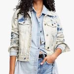 Free People NWT Jones Tie Dye Blue Jean Jacket: Small Photo 0