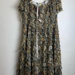 Mac Duggal NWT Multicolor Short Sleeve
Micro Ruffle Tea Length Dress Photo 4