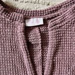 Pink Lily  Women’s Waffle Knit Thermal Oversized Tunic Top Small Dusty Rose Mauve Photo 3