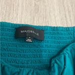 Majorelle  Teal Puff Sleeve Crop Top Photo 1