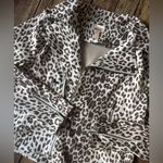 🐆 Willow & Root Leopard Print Moto jacket Womens size small 🐆 Brown Photo 4