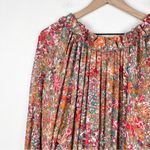 Free People Feeling Groovy Boho Floral Flowy Long Sleeve Maxi Dress in Emerald Photo 12