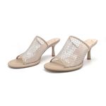 Ted Baker  Celya Crystal Mesh Heeled Mules Sandals Nude Tan Size EU 39 US 8.5 Photo 15