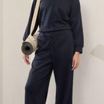 Athleta L Allure 1/4 Zip Sweatshirt Navy Blue Large Photo 3