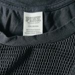 PINK - Victoria's Secret Women’s vs pink size large crop black mesh tank top  Photo 1