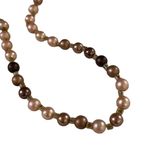 Beaded Faux Pearl Necklace One Strand Pull Over Jewelry or Craft Beads u Brown Photo 2