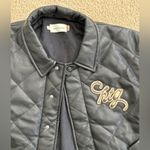 HONOR THE GIFT Women's Quilted Bomber Black Medium Vegan Leather Photo 1