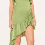 Cinq à Sept NWT- Cinq a Sept Women's Petunya Ruffle Asymmetric Midi Dress Prickly Pear Sz 2 Photo 0