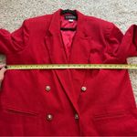 Gloria Vanderbilt  Jacket Blazer Womens 20W Red Double Breasted 100% Wool Classic Photo 4