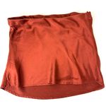 Reformation  100% Silk Micro Mini Skirt Orange Red Photo 4