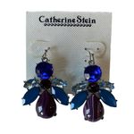 The Great Catherine Stein Earrings Purple Blue and Teal Pierced Colors & Design NEW Photo 2