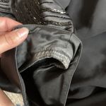 Liz Claiborne Vintage 90s Night Solid Black Satin Beaded Full Length Dr… Photo 10