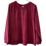 Stars Above  Velour Bohemian Festival Rusty Red Long Sleeves Womens Sweatshirt SZ Photo 0