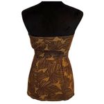 Old Navy - Brown Leaf Print Strapless Top large print palm leaf pull on romper Photo 1