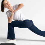 Betabrand  Yoga Classic Straight  Jeans Blue Size XL Photo 6